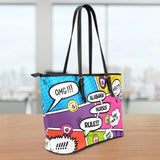 AL Comic Nurse Large Leather Tote Bag
