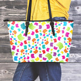 Books Small Leather Tote Bag