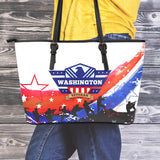 WA Veteran Small Leather Tote Bag