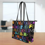 I Teach Small Leather Tote Bag