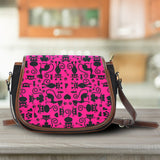 Cats Pink Saddle Bag