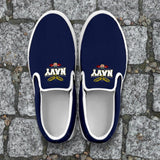 Navy Slip Ons